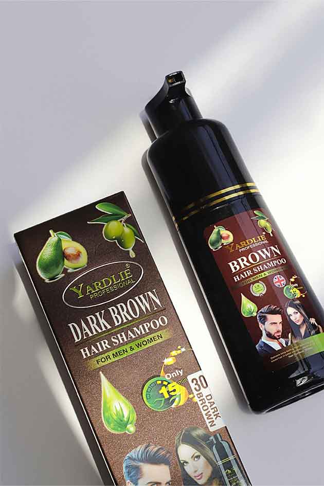 Yardlie Hair Color Shampoo – UK-Based | Dark Brown & Natural Black | 5-in-1 Color Care | 200ML