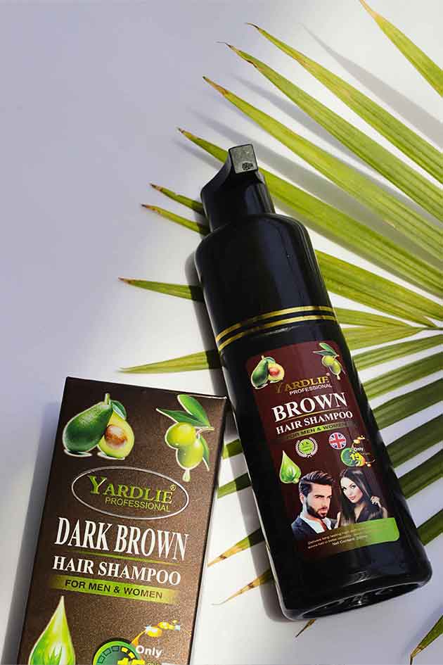 Yardlie Hair Color Shampoo – UK-Based | Dark Brown & Natural Black | 5-in-1 Color Care | 200ML