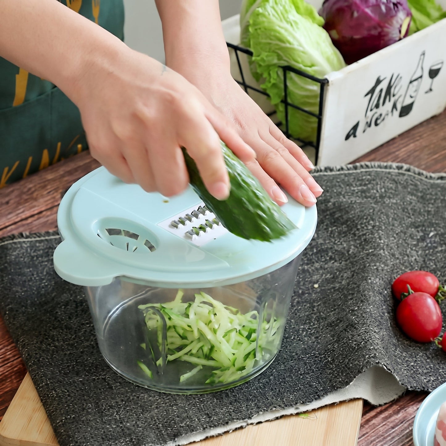Multifunctional Vegetable Chopper, Slicer, Grater & Egg Separator Beater | All-in-One Kitchen Tool