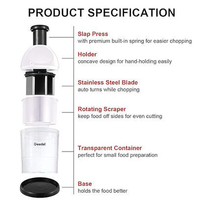 Manual Garlic & Vegetable Chopper – Easy Clean, Multi-Purpose Kitchen Mincer
