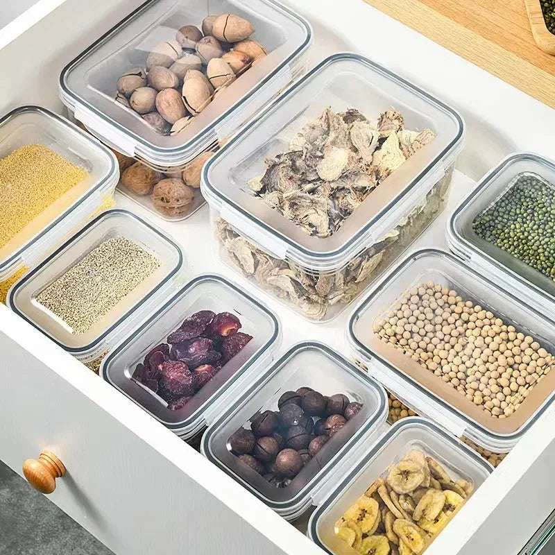 3-Piece Kitchen Storage Box Set – Moisture Proof & Microwave Safe