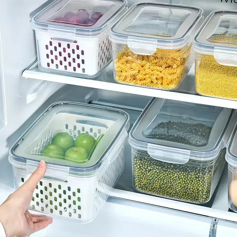 3-Piece Kitchen Storage Box Set – Moisture Proof & Microwave Safe