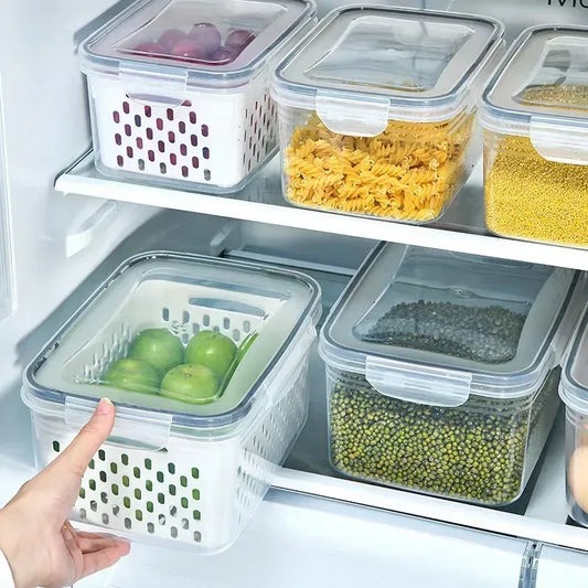 3-Piece Kitchen Storage Box Set – Moisture Proof & Microwave Safe
