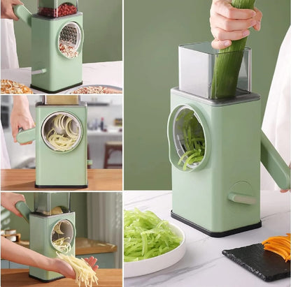 3 in 1 Manual Vegetable Cutter | Slice, Shred, Grate & Chop