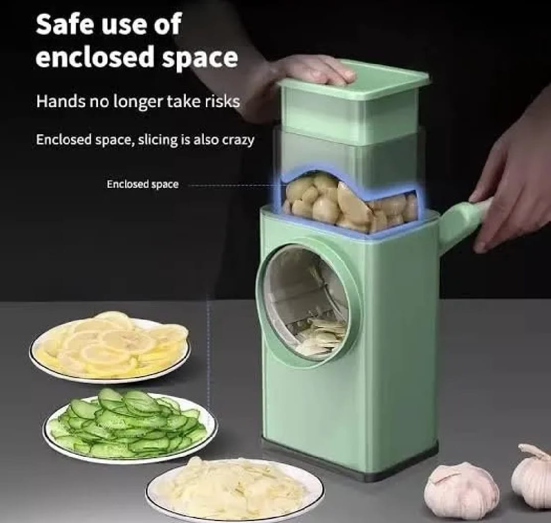 3 in 1 Manual Vegetable Cutter | Slice, Shred, Grate & Chop