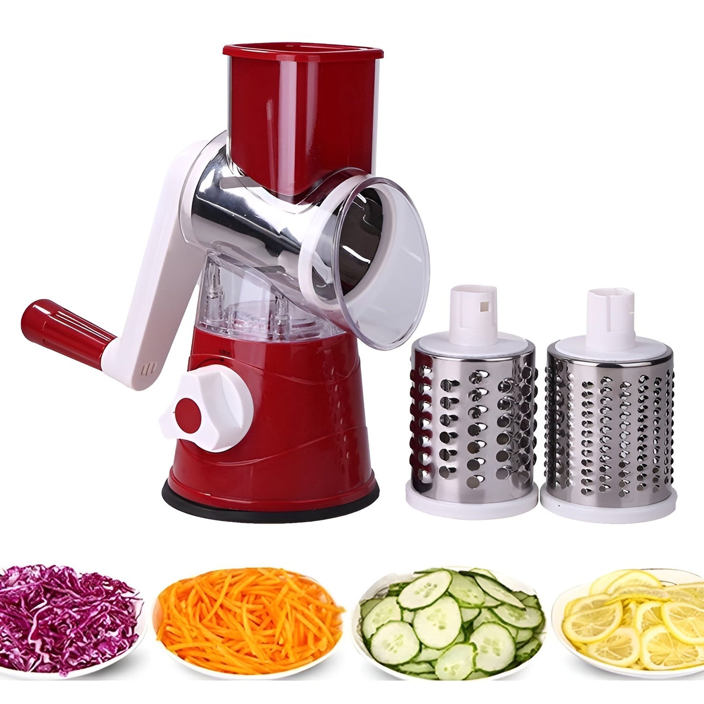 3-in-1 Multi-functional Manual Slicer Vegetable Cutter Vegetable Grater with 3 Inner Adjustable Blades