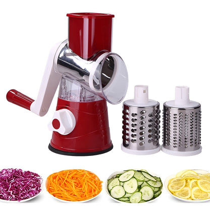 3-in-1 Multi-functional Manual Slicer Vegetable Cutter Vegetable Grater with 3 Inner Adjustable Blades
